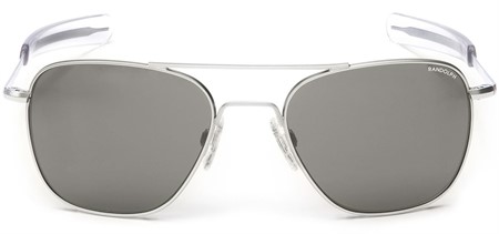 AVIATOR 52 MATTE CHROME BAYONET SKYTEC POLARIZED AMERICAN GRAY