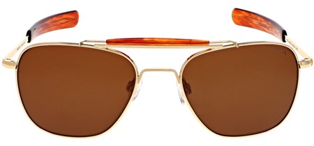 AVIATOR II 55 23K GOLD BAYONET SKYTEC POLARIZED AMERICAN TAN